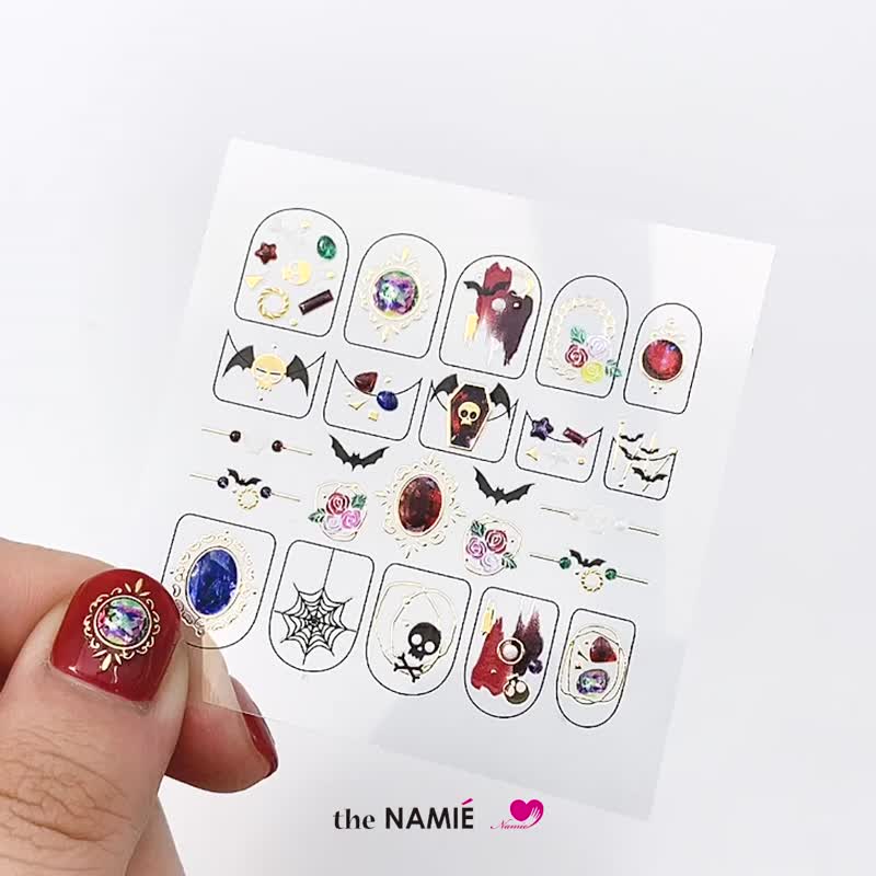 【 DIY 美甲】Nail Look 美甲装饰艺术贴纸 万圣节镜子 - 指甲油/指甲贴 - 树脂 金色