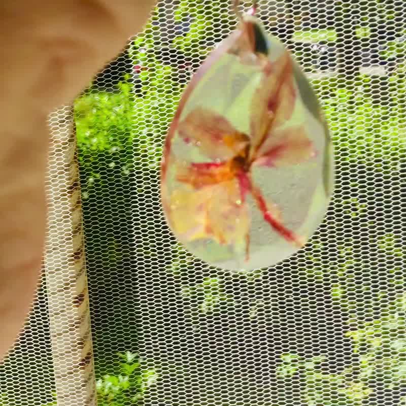 兰花项链 - 项链 - 植物．花 橘色