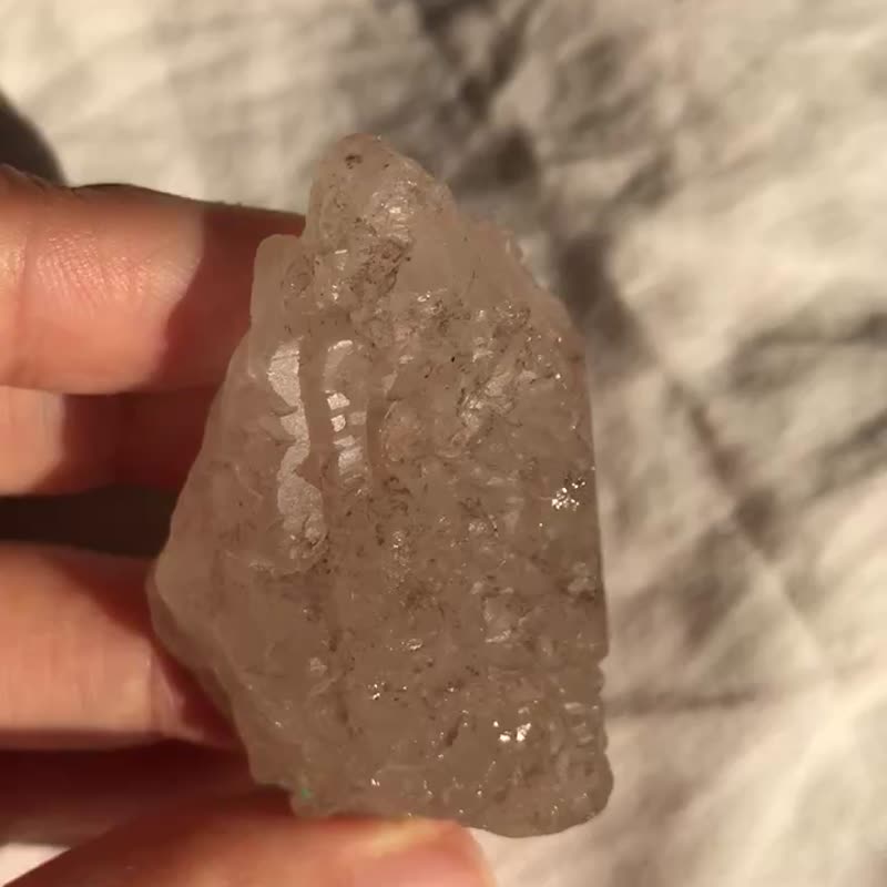 高冰白水晶 涅盘佛顶城堡 印记 浮生 矿标 天然原石  水晶原石 - 摆饰 - 水晶 透明