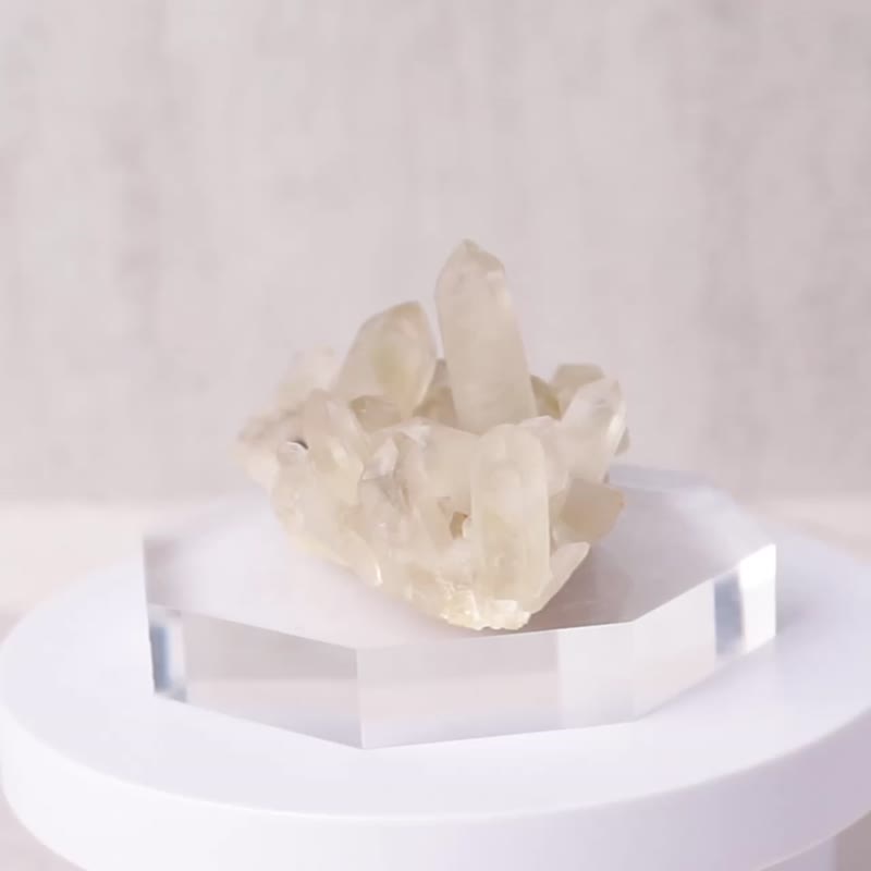 白水晶簇 // 白水晶原矿 赠底座 // 净化磁场 - 摆饰 - 水晶 透明
