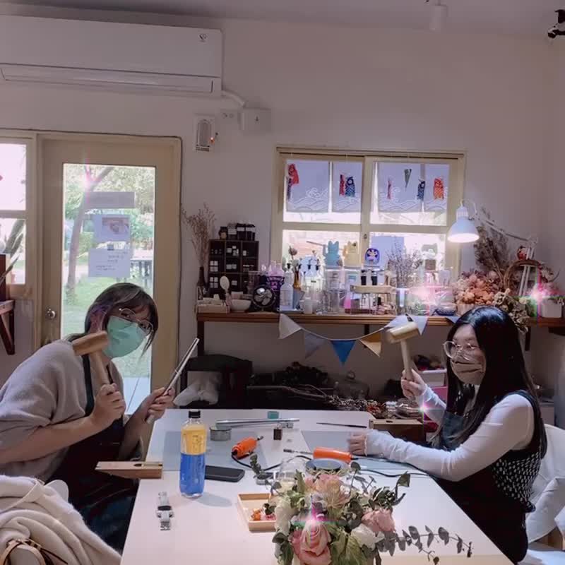 【桃园/台北/信义安和站】一日金工体验 对戒 手作婚戒小仓库金工 - 金工/饰品 - 纯银 