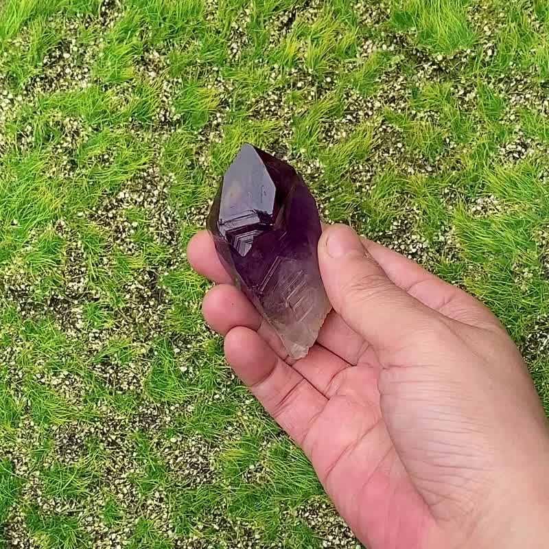 彩红紫晶骨干权杖水晶 冥想 疗愈 避邪化煞 吸收负能量 快速出货 - 摆饰 - 水晶 紫色