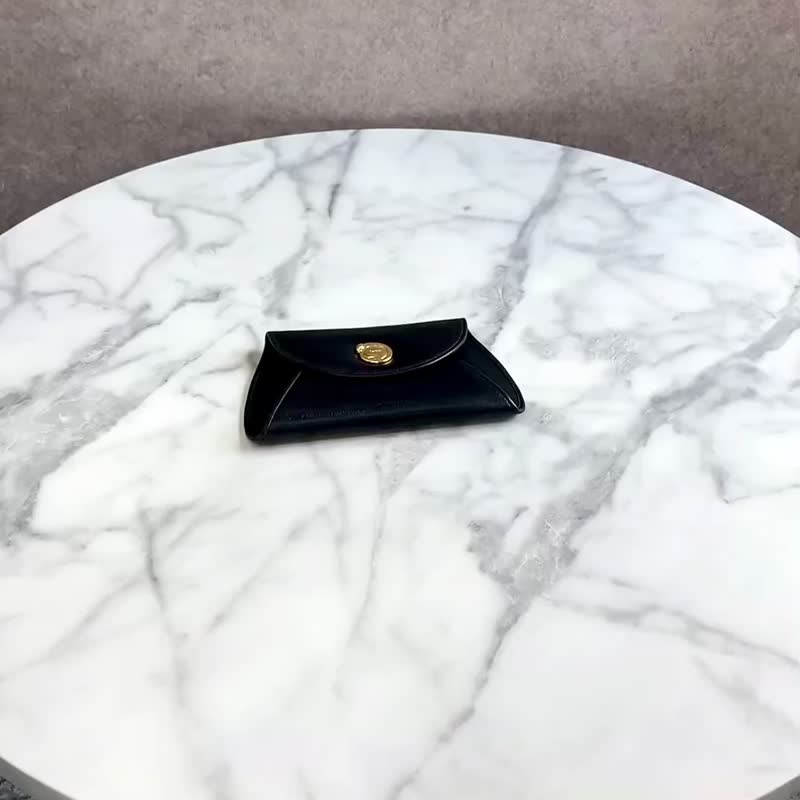 【日本直送，铭牌二手包装】Cartier卡地亚零钱包黑皮革复古复古老h4kjzd - 零钱包 - 真皮 黑色