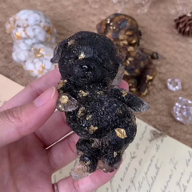 水晶 黄金猎犬 幼犬 M号 | 天然石摆饰 | 居家装饰 萌犬礼物 - 摆饰 - 水晶 多色