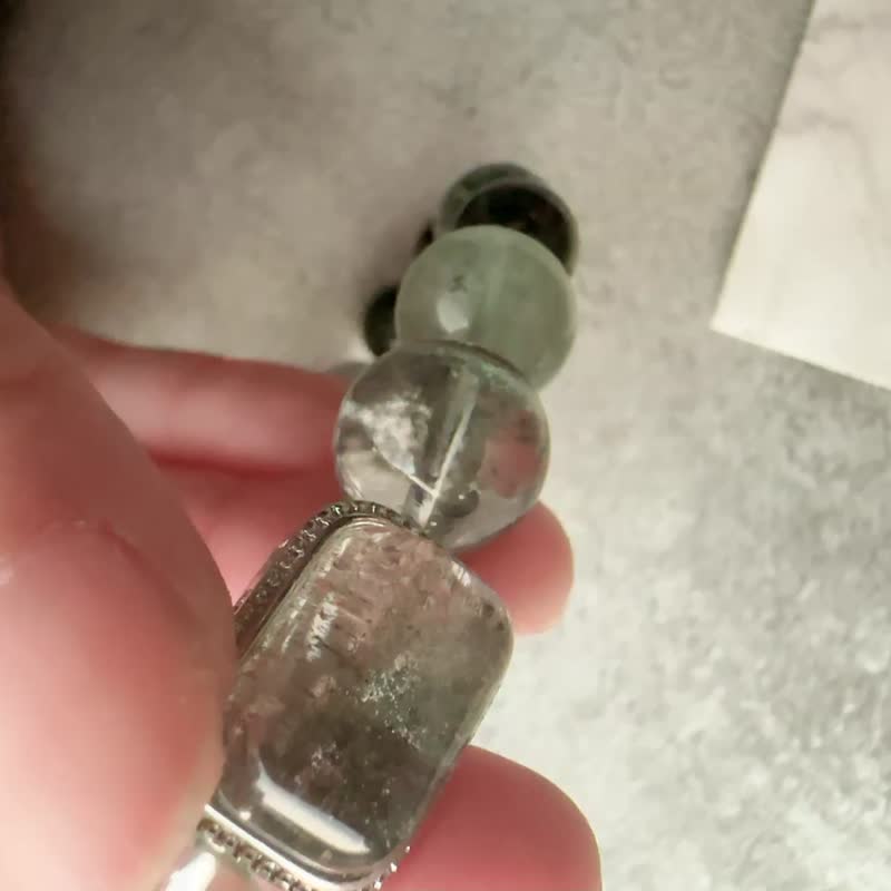 心忱-绿幽灵盒子设计 手串 - 手链/手环 - 水晶 绿色