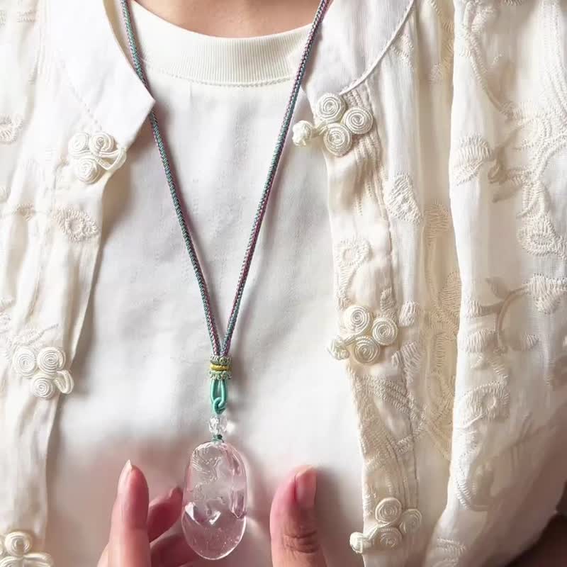 【高级草莓晶项链】雕刻梦想飞马 / 限量水晶 - 项链 - 水晶 红色