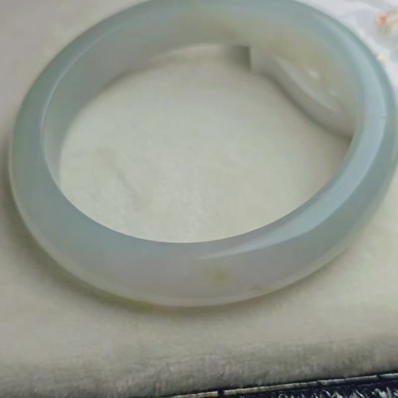 招财•仙气•圆满|蒂芬妮baby果冻冰胶蓝翡洒金|缅甸A货翡翠手镯 - 手链/手环 - 玉石 