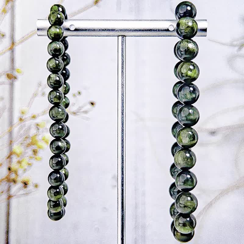 【高品猫眼阳起石】全猫眼美品阳起石 绿水晶手链手串/可挑款 - 手链/手环 - 水晶 绿色