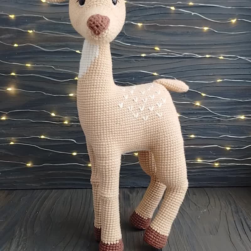 钩针图案鹿、圣诞驯鹿、amigurumi 教学 PDF 英文版 - 线上课程/教学影片 - 其他材质 