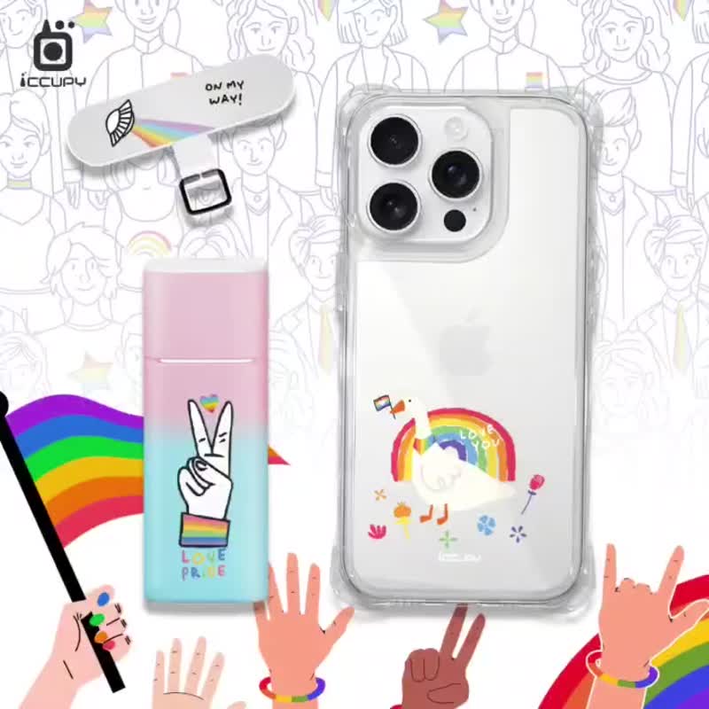 【LGBTQIA+】LOVE WINS 360度旋转手机挂绳夹片 手机夹片 不断裂 - 手机配件 - 塑料 