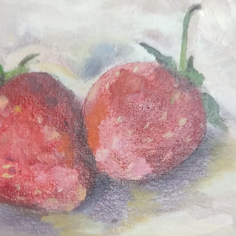 草莓艺术 莓果艺术品 吃草莓艺术品，作者：OlivKan - 海报/装饰画/版画 - 其他材质 红色