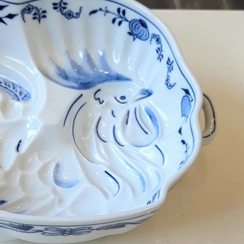 富贵吉祥起家盘-23CM / 新婚礼物 / 入厝 / 婚礼 - 锅具/烤盘 - 瓷 白色