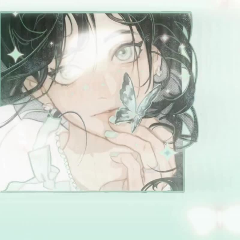 星砂2 少女の瞳 夏色の気持ち 漫画風 PET 和紙膠帶 貝殼光 - 纸胶带 - 其他材质 多色