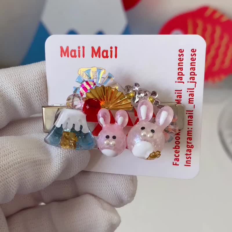 兔兔l发夹 - 发饰 - 树脂 多色