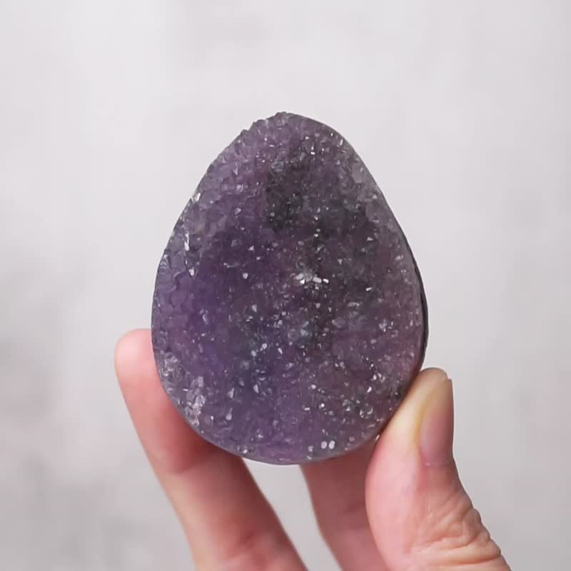 中小型紫晶蛋 // 智慧 财富 // 水晶蛋 水晶摆饰 赠底座 - 摆饰 - 水晶 紫色