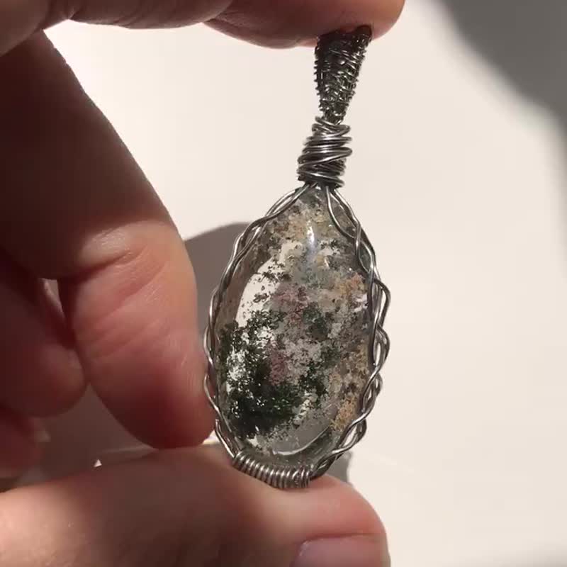 巴西双面四季幽灵水晶吊坠 幽灵项链 摆设 pendant jewelry - 项链 - 水晶 多色