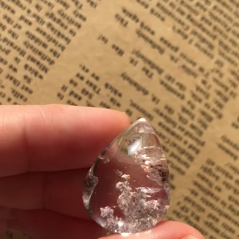 巴西花幽灵 粉红幽灵 粉白幽灵水晶吊咀 原石 水晶 摆设 phantom - 项链 - 水晶 粉红色