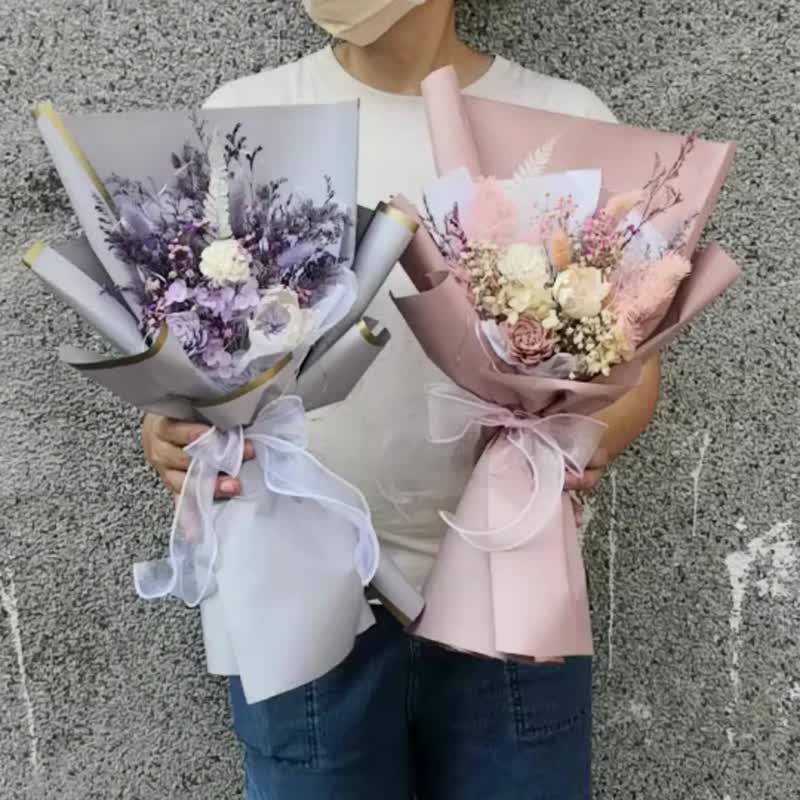 七夕花束 女友花束 情人节花束 七夕礼物 干燥花束/新庄花束/永生 - 干燥花/捧花 - 植物．花 