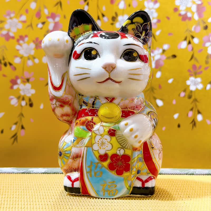【艺韵陶华】日本清水烧招财猫 | 色绘 - 舞妓玄华 - 摆饰 - 瓷 多色