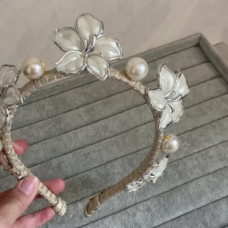 宴会头箍头箍髪饰 - 发饰 - 塑料 白色