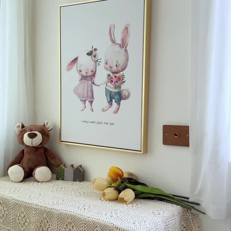 【微瑕特惠】【福利品】JUST YOU- 卧室挂画/简约风/儿童房 - 海报/装饰画/版画 - 棉．麻 粉红色