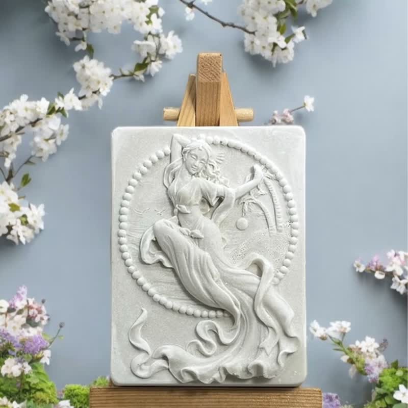 佛艺开运石 舞动嫦娥 禅风香氛摆件 扩香香氛石 多种精油香氛任选 - 香薰/精油/线香 - 水泥 灰色