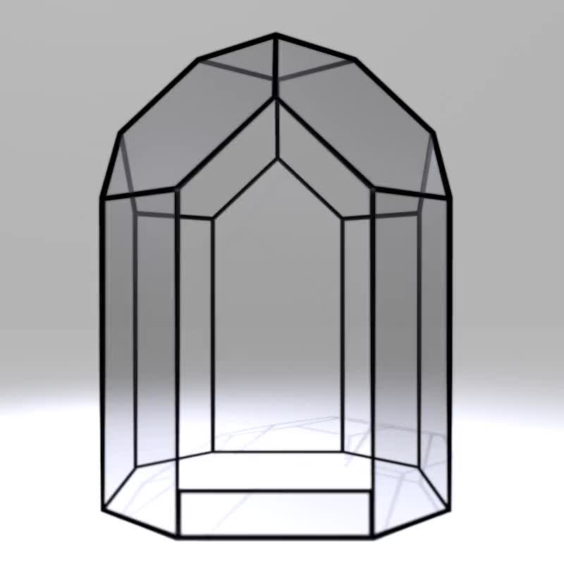 Digital drawing for printing 016. Stained glass terrarium. DIY terrarium. PDF - 图文模板设计 - 其他材质 