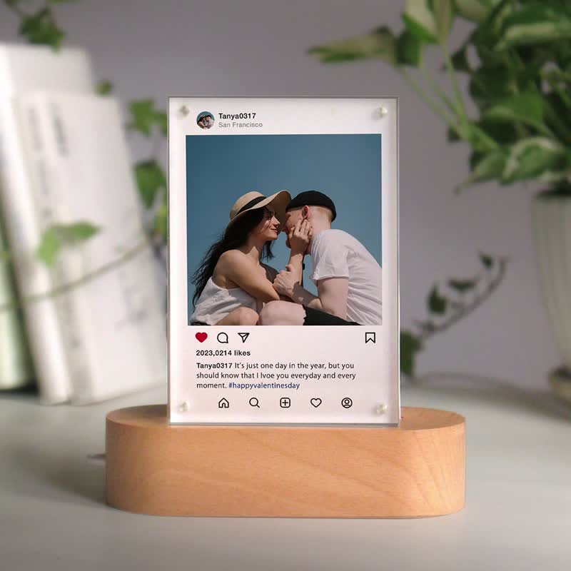 定制Instagram小夜灯 纪念日 情人节 送女友 男友 相片 文字 礼物 - 灯具/灯饰 - 压克力 