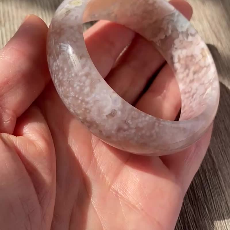 特价中爆米花樱花玛瑙手镯58 - 手链/手环 - 水晶 粉红色