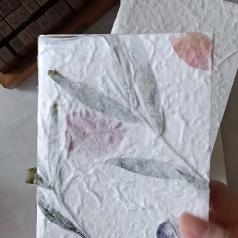 特种纸A6手帐本 Handmade A6 Mixed Paper Junk Journal Notebook - 笔记本/手帐 - 纸 