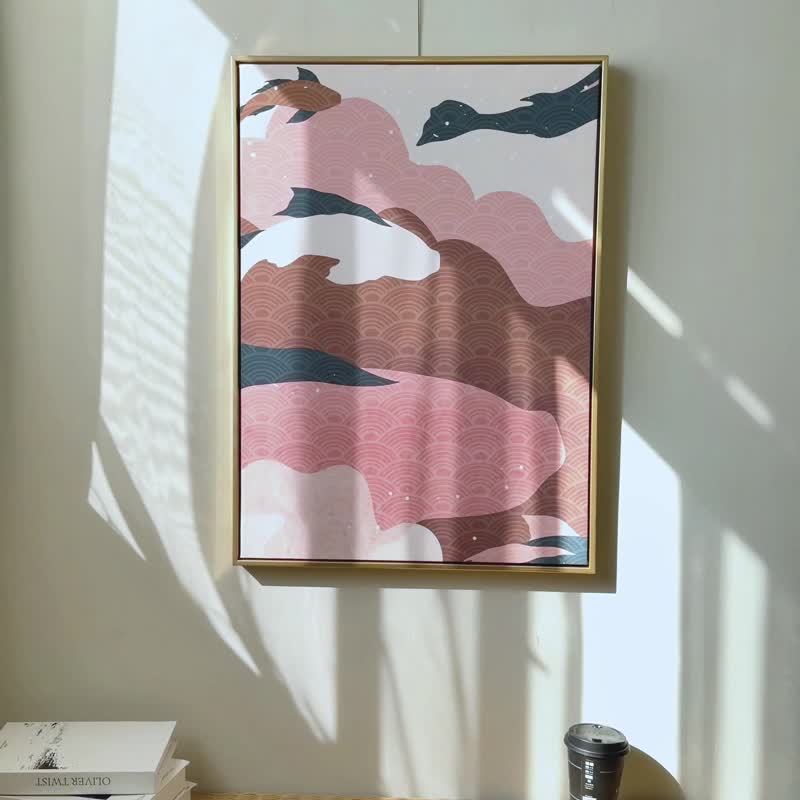 【微瑕特惠】【福利品】小王子 • 爱与独立 - 冬季雪人挂画/房间 - 海报/装饰画/版画 - 棉．麻 蓝色