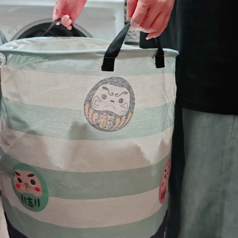 【达冈隆探吉】福神折叠收纳手提脏衣篮 - 收纳用品 - 棉．麻 