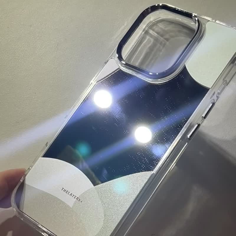 iPhone 17 银色镜面| 橄榄粉绿色抽象云朵图案 | 透明防摔手机壳 - 手机壳/手机套 - 塑料 绿色