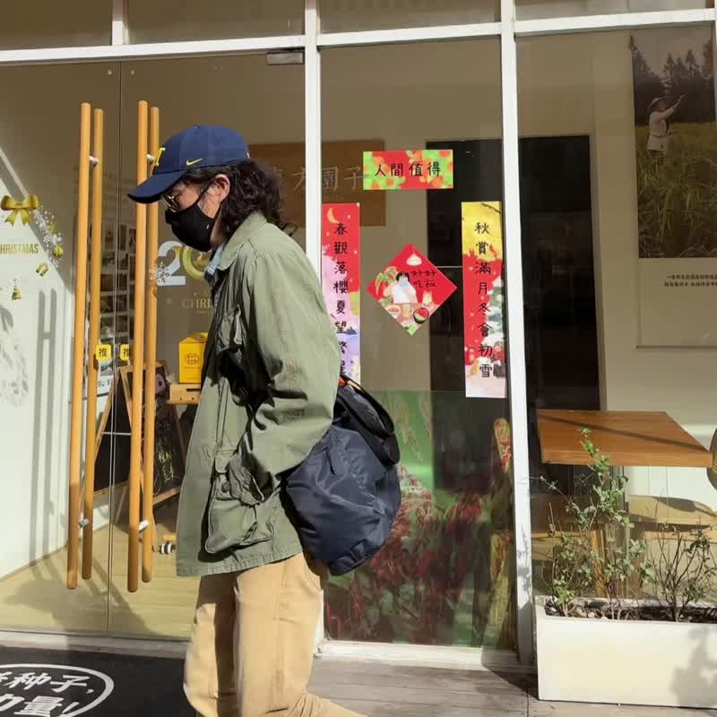 轻舟系列 日系超轻大容量托特包高级感通勤斜挎手提两用包 - 侧背包/斜挎包 - 尼龙 蓝色