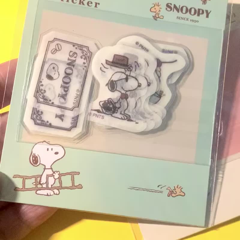 史努比手帐贴纸 史奴比贴纸 Snoopy 50 张小贴纸 - 贴纸 - 纸 粉红色