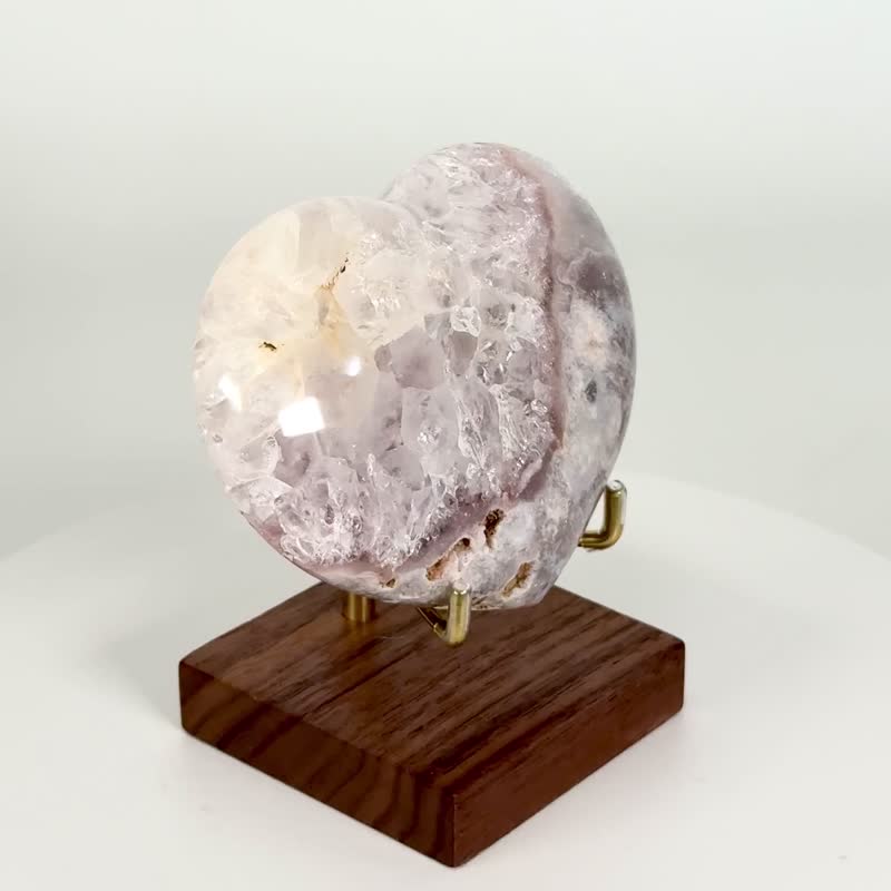 莫兰迪玛瑙爱心 730370 - 摆饰 - 水晶 粉红色