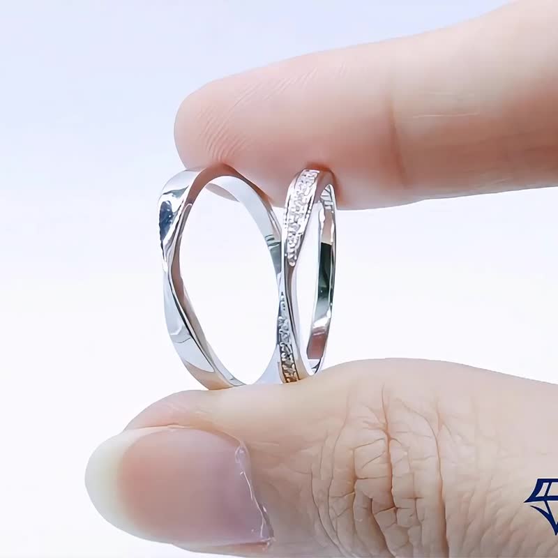 莫桑石 莫桑钻 芙蕾雅对戒 台北门市 定制化订制白金 - 戒指 - 其他材质 