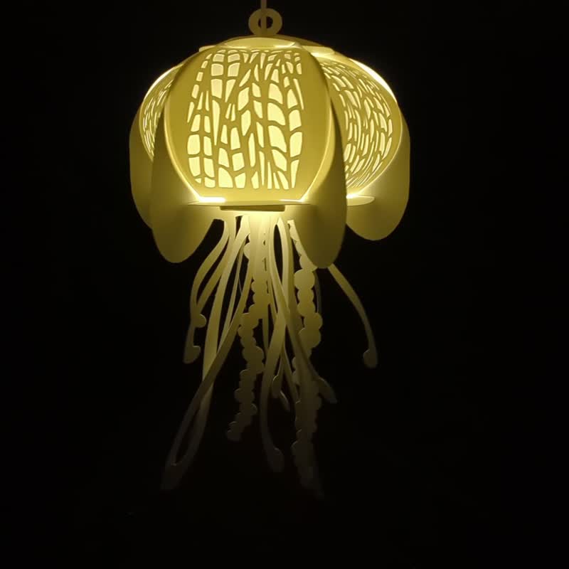 水母 纸雕吊灯 - 木工/竹艺/纸艺 - 纸 白色