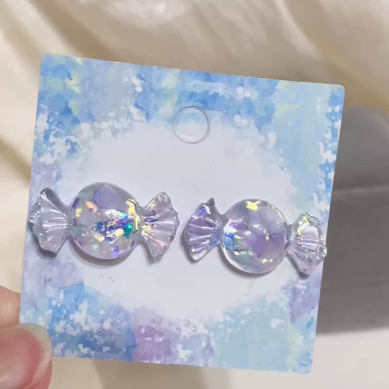 炫彩紫光梦幻糖果造型耳环 - 手链/手环 - 其他金属 