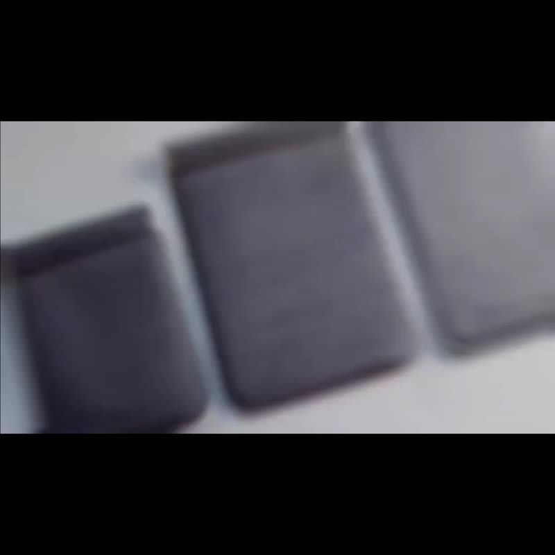 台湾制造 仿麂皮弹片口金收纳袋 小+中+大 多尺寸组 情侣 中秋 - 手机壳/手机套 - 其他材质 灰色