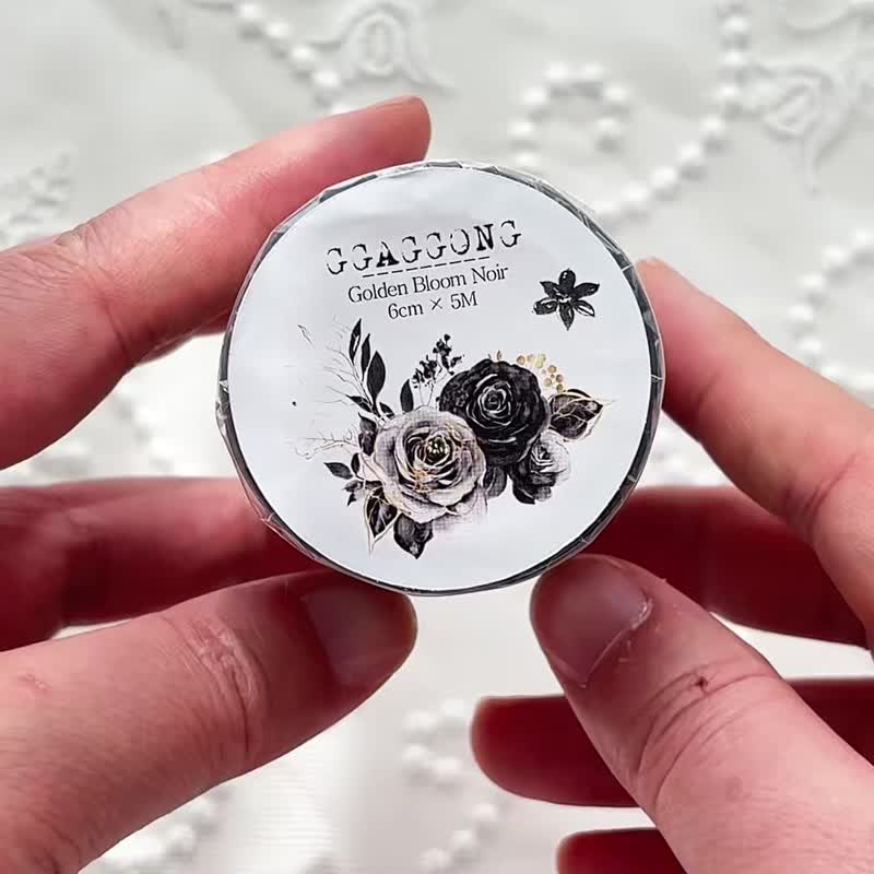 Golden Bloom Noir PET胶带 - 纸胶带 - 其他材质 