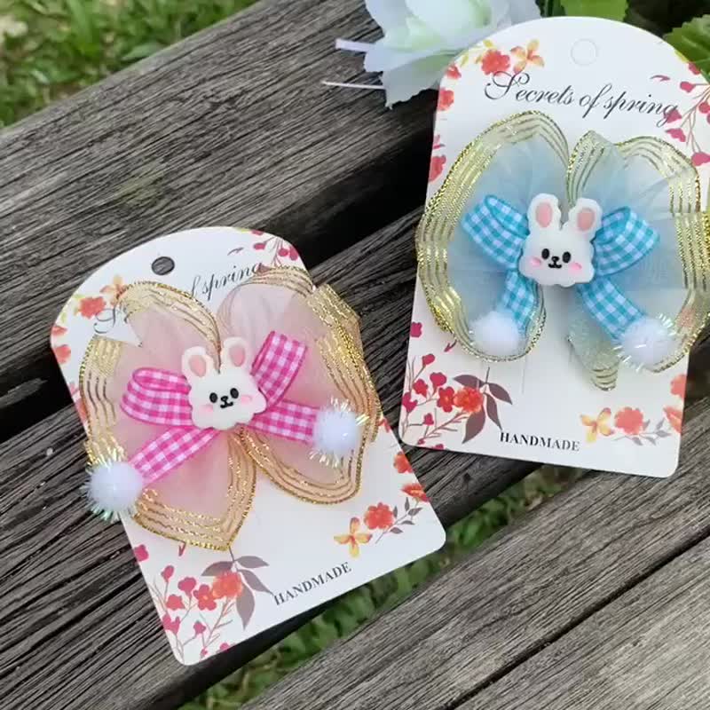 G1-宝宝儿童幼儿婴儿发夹-发夹发束发箍发带 兔年过年喜气 - 发饰 - 其他材质 多色