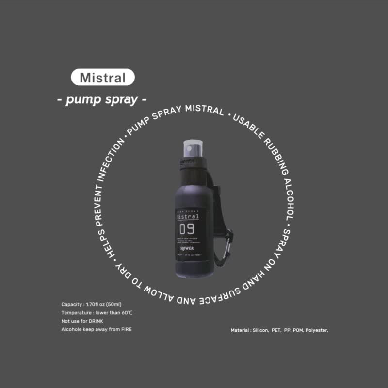 【日本SLOWER】军风随身喷雾瓶 50ml(三色可选) - 吊饰 - 塑料 多色