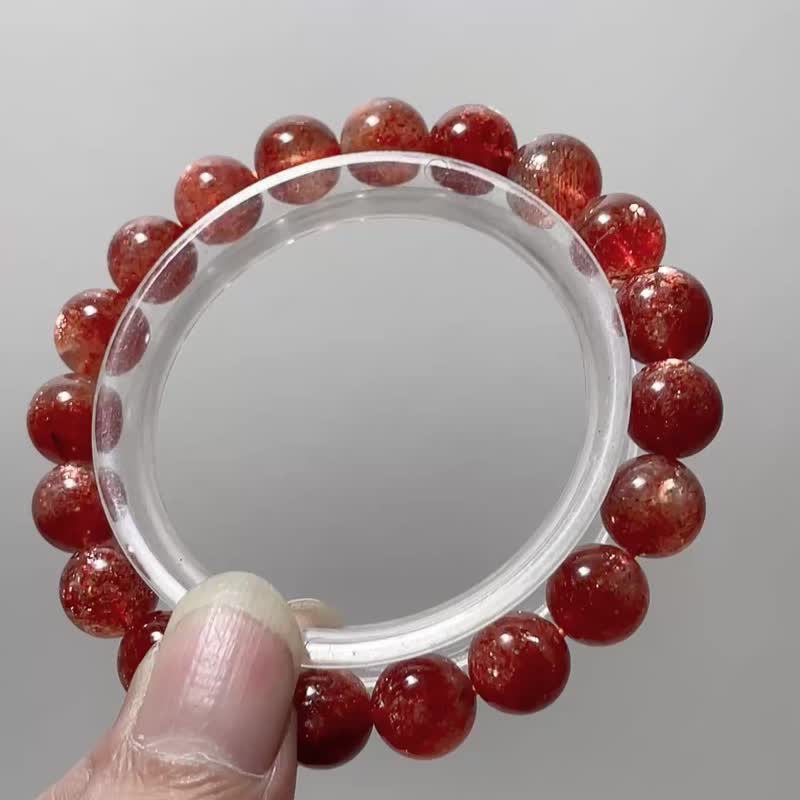 天然矿石 金太阳 10mm 手链 招财挡煞 正阳气 人缘亲和 - 手链/手环 - 宝石 橘色