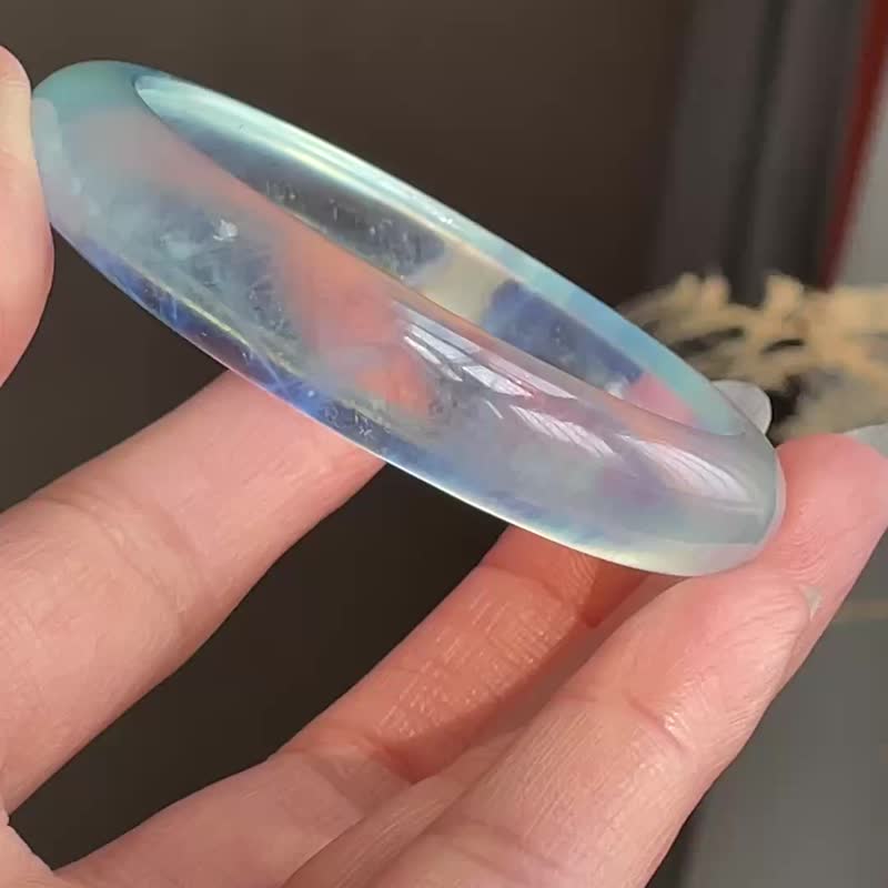 天然海蓝宝手镯   圈口52mm - 项链 - 水晶 