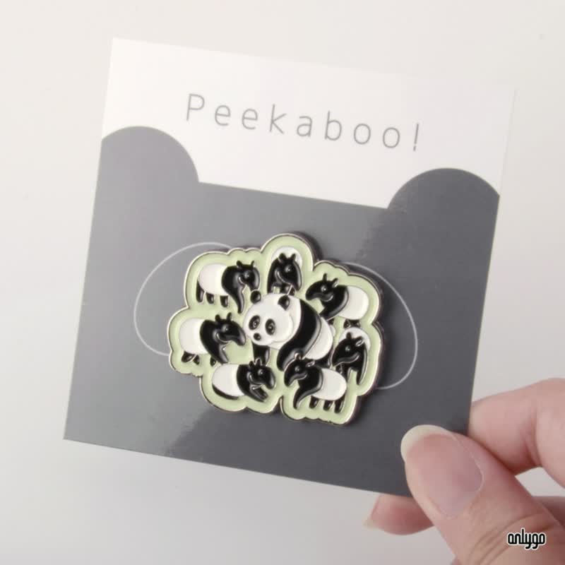 Peekaboo! 猫熊躲猫猫系列徽章 – 马来貘 - 徽章/别针 - 其他金属 