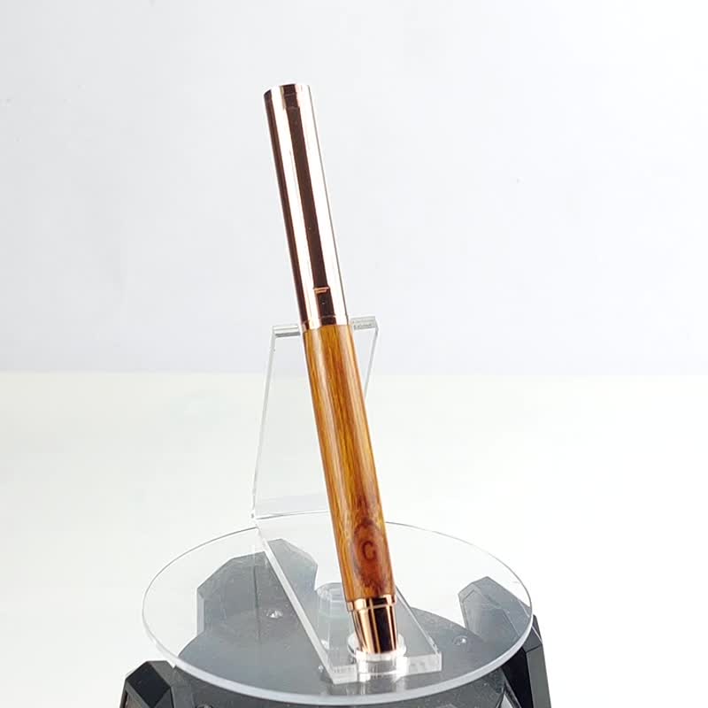 越南红酸枝拔盖钢笔 /手工钢笔/KOBE手工笔 - 钢笔 - 木头 咖啡色