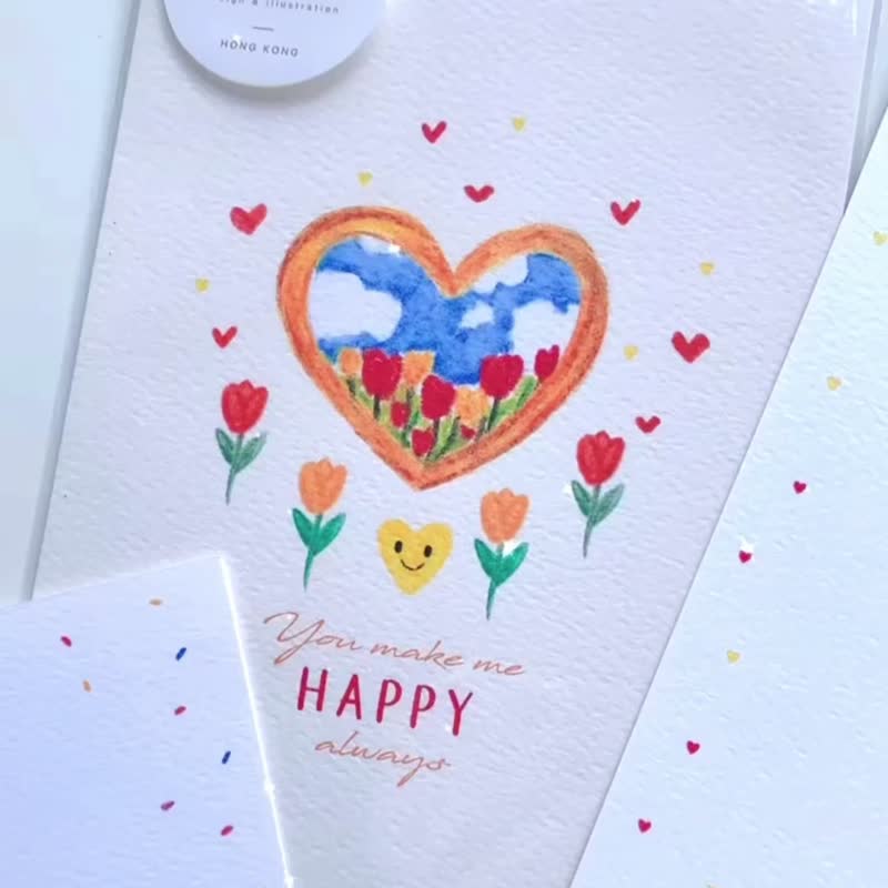 moonism 手绘心意卡 - 卡片/明信片 - 纸 