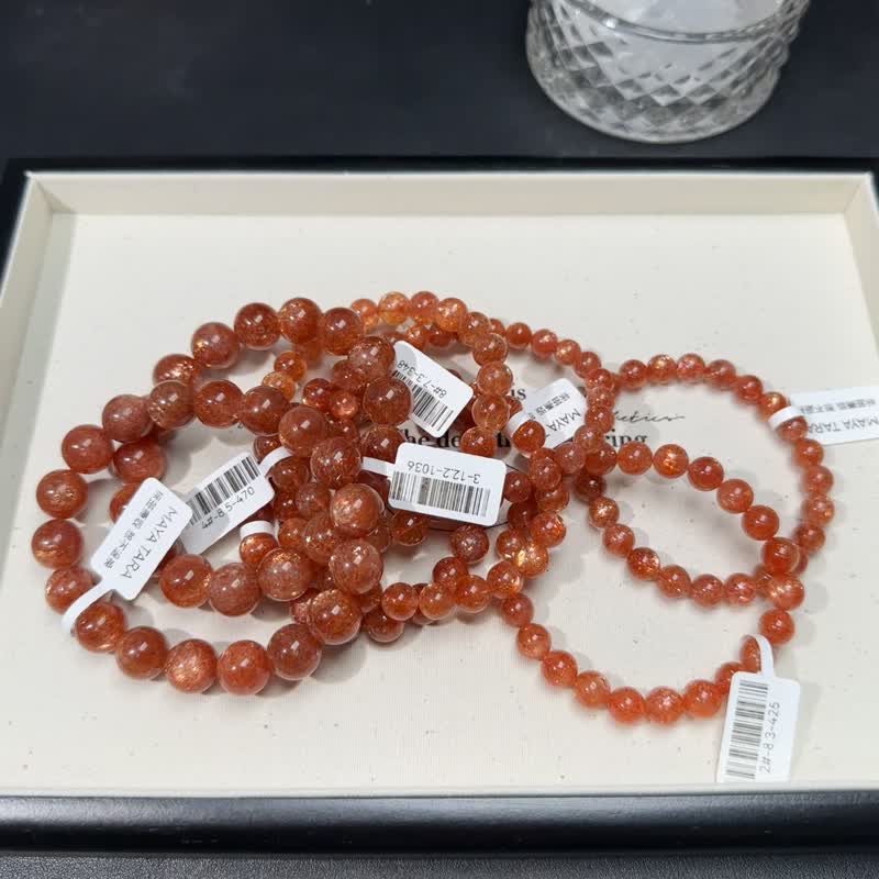 一图一物高级金太阳水晶手串女超低价 - 手链/手环 - 水晶 红色