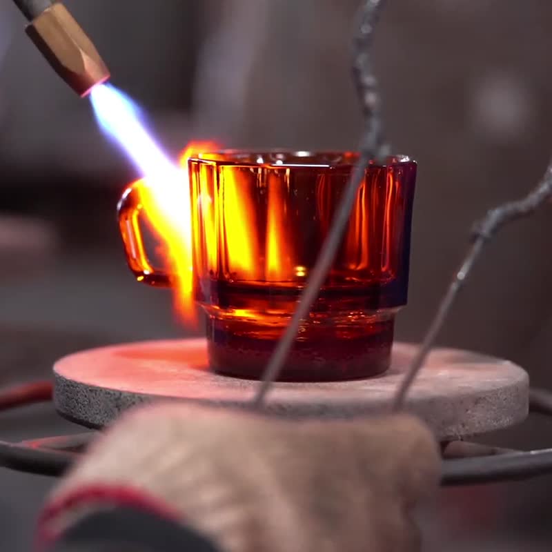 【热卖】HMM W Glass 春池 琥珀色玻璃杯 300ml 绿色友善 - 玻璃杯 - 玻璃 咖啡色